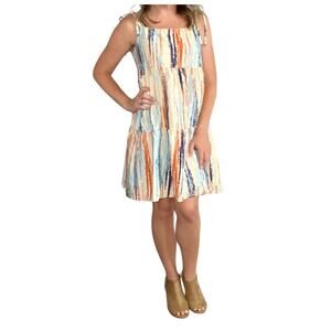 Women Spaghetti Strap Shift Mini Dress Womens Summer Dresses Tie Shoulders OSFM